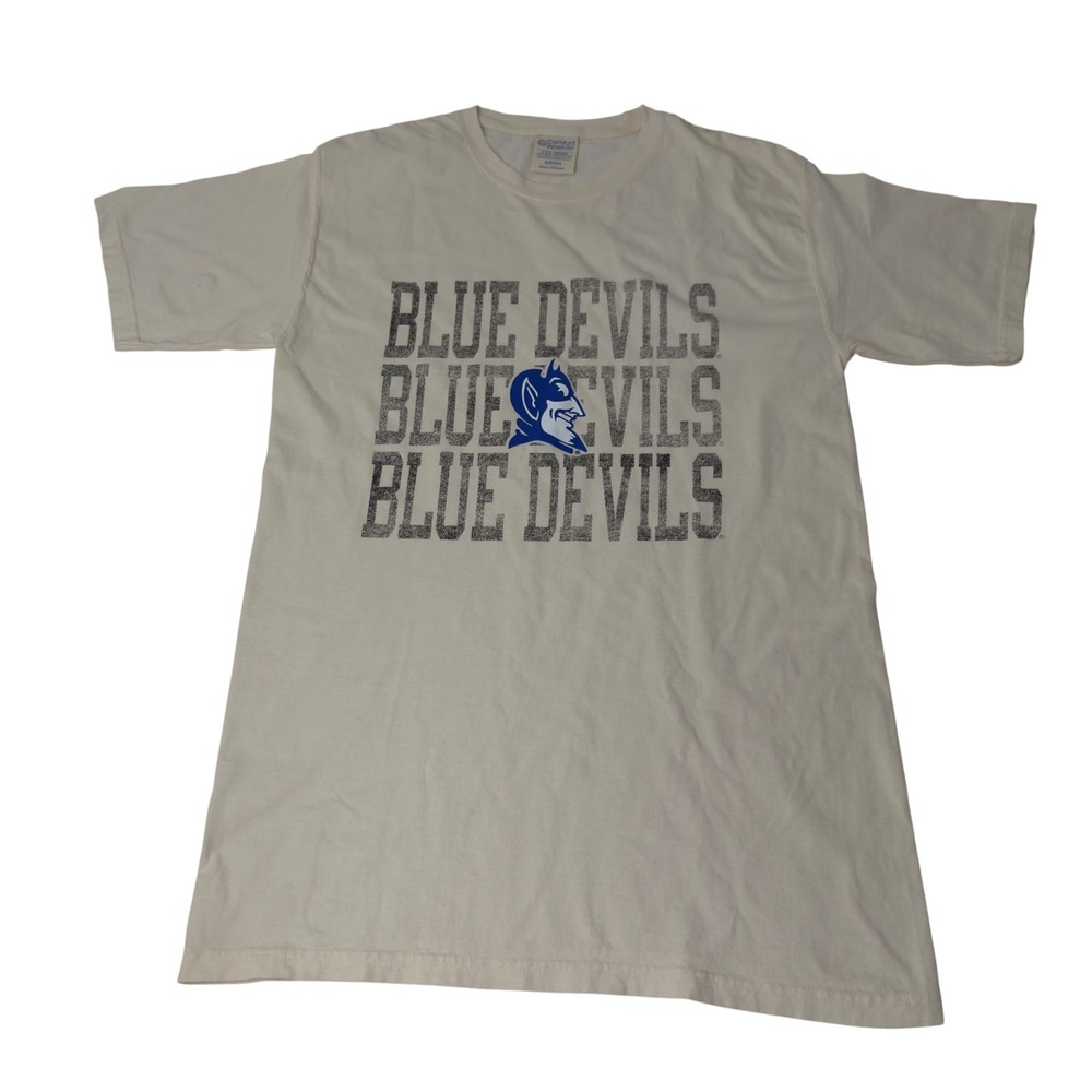 Duke University Comfort Wash T-Shirt Cream NWT Mens Small